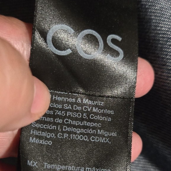 COS Denim Utility Dark Wash Cargo Front Pockets Luxury Durable Dress Size 6 - Picture 12 of 16